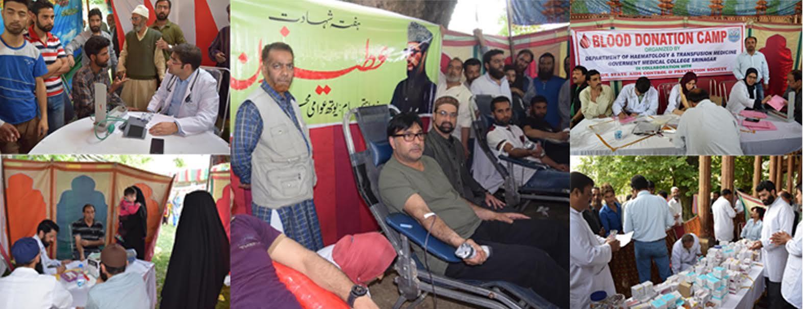 Awami Action Committee organises blood donation camp